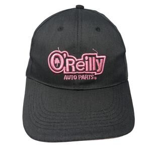 O'Reilly Auto Parts Strapback Baseball Cap Black One Size Adjustable Embroidered